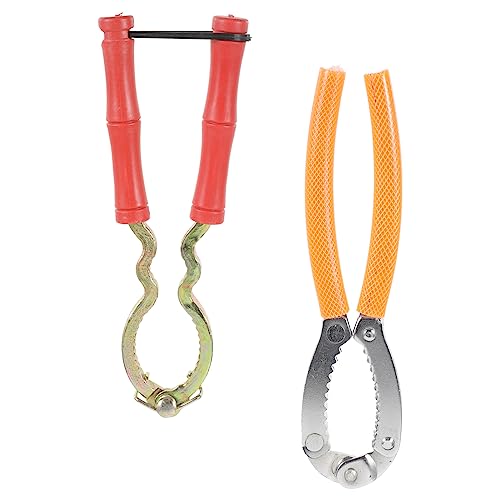 LIOOBO 2Pcs Heavy Duty Walnut Crackers Metal Walnut Opening Tool for Easy Nut Cracking Spring Nut Crackers for Kitchen Use Durable Cast Design