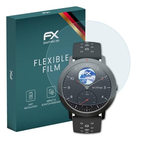 atFoliX Protecteur d'écran compatible avec Withings Steel HR Sport 40mm Film Protecteur, ultra clair et flexible FX Film Protection d'écran (3X)