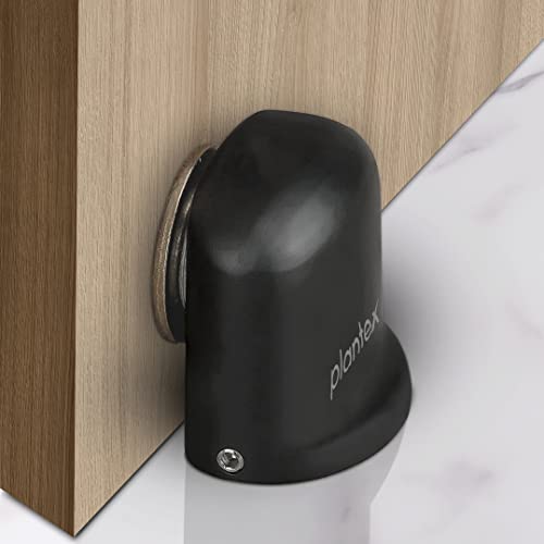 Image of Plantex Magnet Door Stopper /Gate Stopper for Main Door /Door Magnet Stopper for Bathroom /Office /Hotel /Stops for Door - (193-Black)