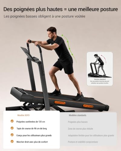 UMAY Tapis de Course Pliable Inclinable 40% Simulateur Montagne, 10km/h – vue 4