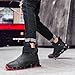 SPWAGYM Mens Snow Boots Winter Warm Blade Fashion Sneakers Non-Slip Furry Lining Athletic Running Walking Shoes Black 8.5