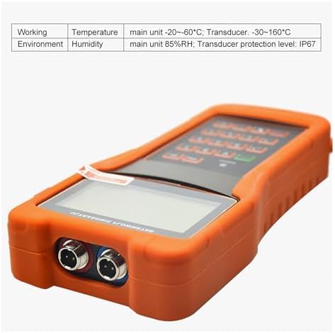 Handheld Ultrasonic Flow Meter TUF-2000H Portable Handheld Ultrasonic Flow Meter With Clamp On Sensor TM-1(DN50-700mm) Water Flowmeter With Clamp-on Transducers for Industrial,220V