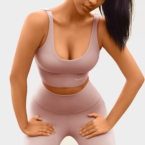 BaseTry High Impact Sports Bra for Women - Padded Seamless Support Bra for Yoga Gym Workout Fitness -High Support Running Bra (US, Alpha, 3X-Large, Regular, Regular, LightPink) — view 2