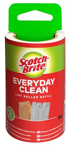 Scotch-Brite Rodillo Quitapelusas de uso Diario Everyday Clean Recambio de 56 hojas - Funciona Muy Bien en Pelo de Mascotas, Ropa, Muebles y más