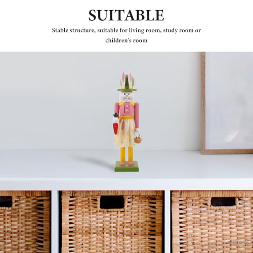 Casse-Noisette Lapin de Pâques en bois : décoration table maison - 6