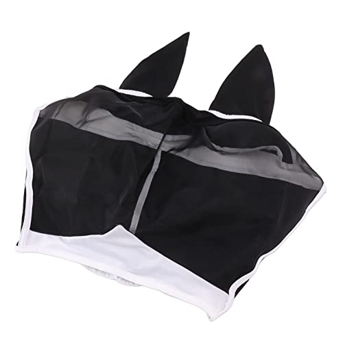 Máscara Facial de Cavalo, Gancho Elástico Respirável e Alça de Laço Máscara de Mosca de Cavalo Laváv