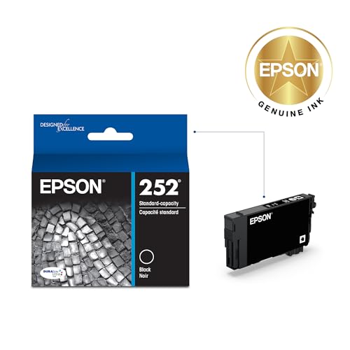 Image of Epson 252 Genuine Black Ink Cartridge Standard Capacity T252120