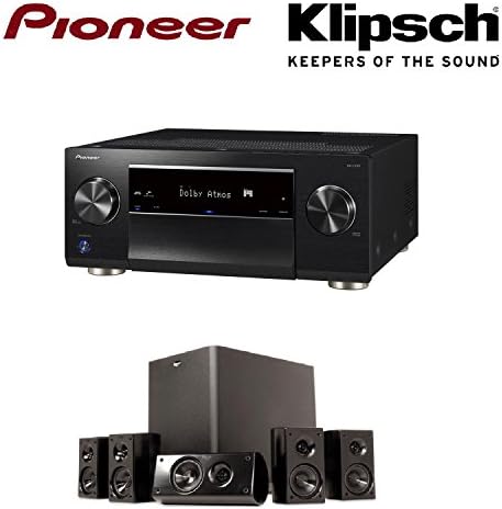 Pioneer Network AV Receiver Audio & Video Component Receiver,Black (SC-LX701) + Klipsch HD 300 Compact 5.1 High Definition Theater System (Set of Six, Black) Bundle