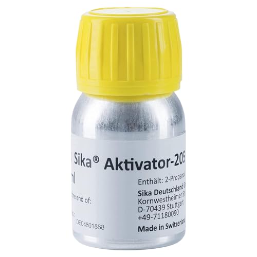 Sika – Haftreiniger auf Lösemittelbasis – Sika Aktivator-205 Transparent – für nicht poröse Untergründe – zur Reinigung von Klebeflächen – 30 ml