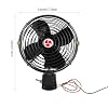 Aramox 12V RV Quiet Cooling Fan 2 Speed Switch Heavy Duty Metal Car Fan for Truck RV Car Boat Bus (6 inch)
