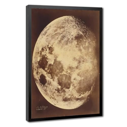 Impression sur toile photographie de la lune cadre suspendu finitions premium