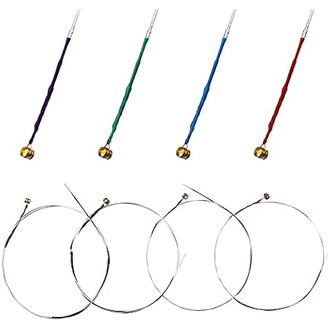 8 Pieces Violin Strings Universal Full Set (G-D-A-E) 4/4 Violin Universal String Steel Core Violin Fiddle String Strings for Instruments 4/4 3/4 1/2 1/4 Violin Cover