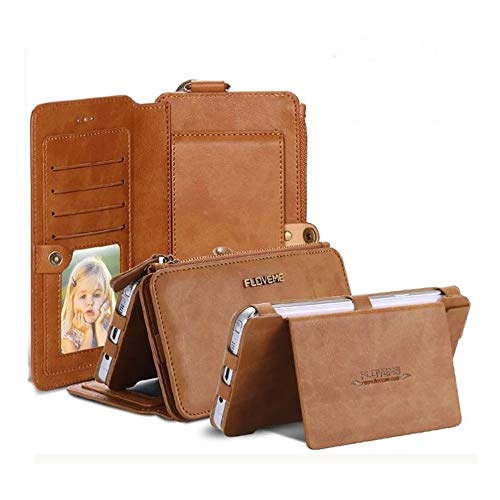 Capa Capinha Floveme Luxo Couro Legítimo Carteira Leather Wallet Luxuosa Marrom Iphone XR com Tela d