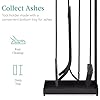 Best Choice Products 5-Piece Modern Contemporary Fireplace Tool Set for Indoor Fireplace Décor, Outdoor Fire Pit w/Poker, Tongs, Dust Pan Shovel, Brush, Ergonomic Handles - Black #4