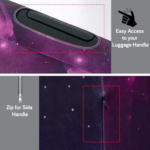 Image of HOKIPO Suitcase Covers for Trolley Suitcase, 220gsm Durable and Washable, Medium (21-22inch) - Galaxy Explorer (AR-6344-D11)