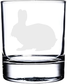 Bunny Rabbit Engraved Whisky Glass, Bunny Rabbit Gift, Bunny Rabbit Glass, Gift for Women, Gift for Men