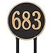 Whitehall 15" Round Lawn Address Plaque Color: Black/Gold Letters