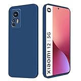 Holilo Silicone Cover per Xiaomi Mi 12 / 12X, Anti-graffio Antiurto Tocco Morbido come Seta Protezione Completa Custodia Full Body Protettiva Case - Blu