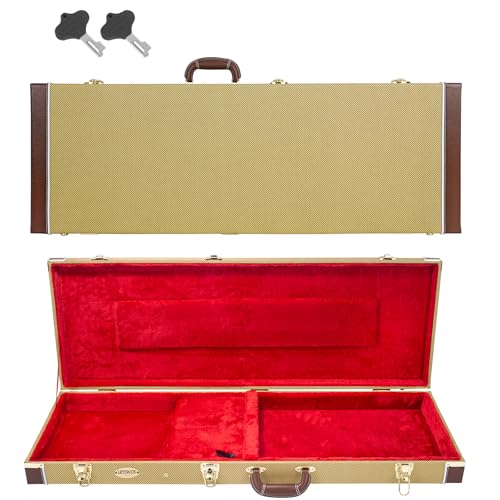 LETSROCK Electric Guitar Hard Shell Case, 39 Inch Standard Electric Guitar Hard Carrying Case for KST/KTL/170 Model with Lock Latch