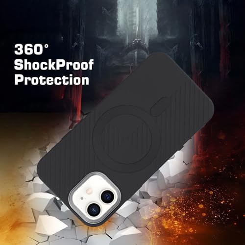 Image of AIBEX Hybrid iPhone 12 Back Cover Case Compatibe with Mag Saf | Shockproof Design |Camera Protection Bump | Back Cover Case for iPhone 12 (PC, TPU)