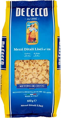 Mezzi Ditali Lisci Lot de 10 pâtes De Cecco 100 % italien...