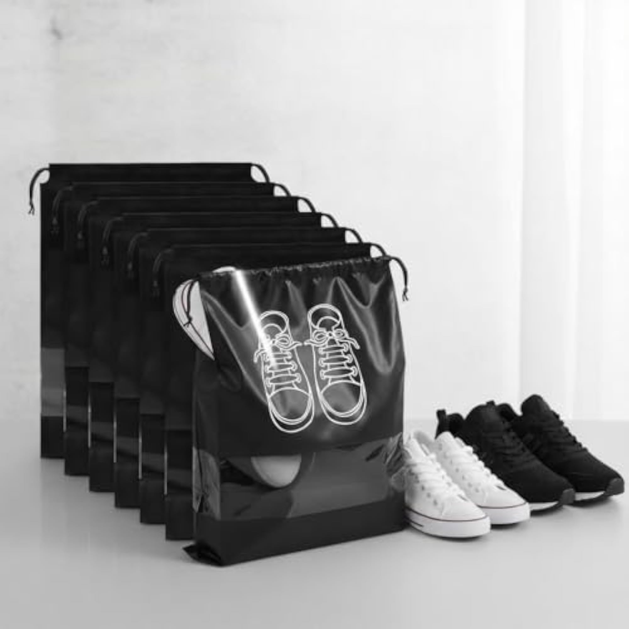 Travel Shoe Bag Non-Woven, Large Portable Waterproof (Pack of 6)