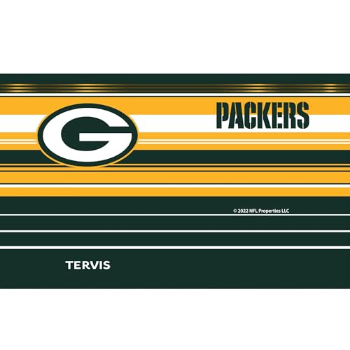 Tervis Traveler NFL Green Bay Packers - Hype Stripes Triple Insulated Tumbler Travel Cup Keeps Drinks Cold & Hot, 20oz, Stainless Steel - image 2