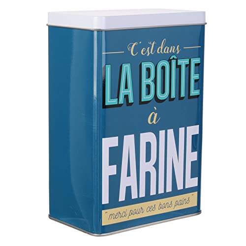 COOK CONCEPT - BT6704 - Boite de Conservation Ma Boite à Farine Cuisine Conservation Boite Metal Contenant Tin Box