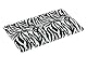 GEWA Sitzfläche für Pianobank, passend für GEWA Deluxe, Motiv Velour Zebra, 52 cm x 30 cm
