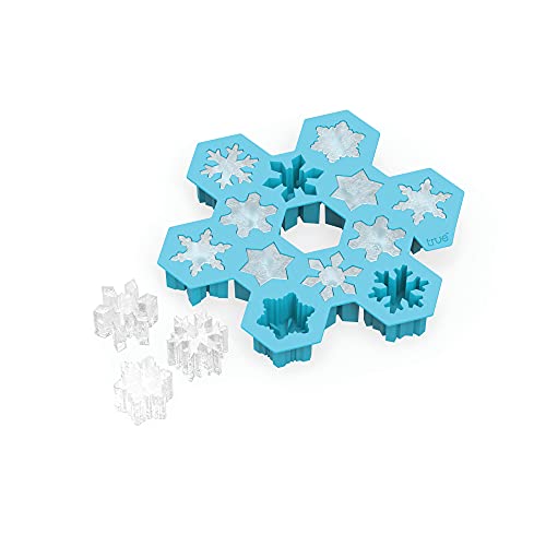 Truezoo Snowflake Silicone Ice Cube Tray, Novelty Ice Mold, Large Ice Cube Mold, Makes 12 Ice Cubes, Snow Ice Tray, Blue, Set Of 1 #TOP6