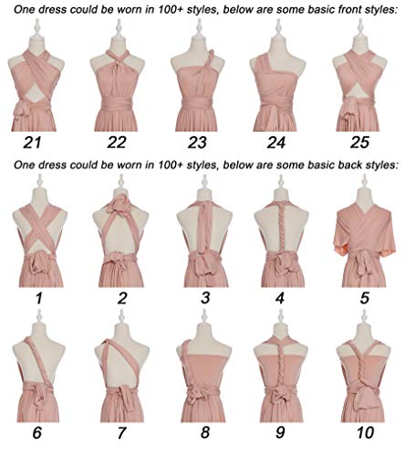 Image of Edaydress Full Length one Dress with Over 100 Styles Multi Ways wrap Convertible Infinity Slit Bridesmaid Dresses