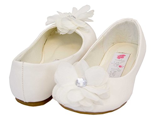 Cinderella Shimmer Flats (Childrens 11, White)3