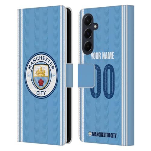 Étui cuir Manchester City personnalisé Samsung A55 5G une idée cadeau parfaite pour supporter