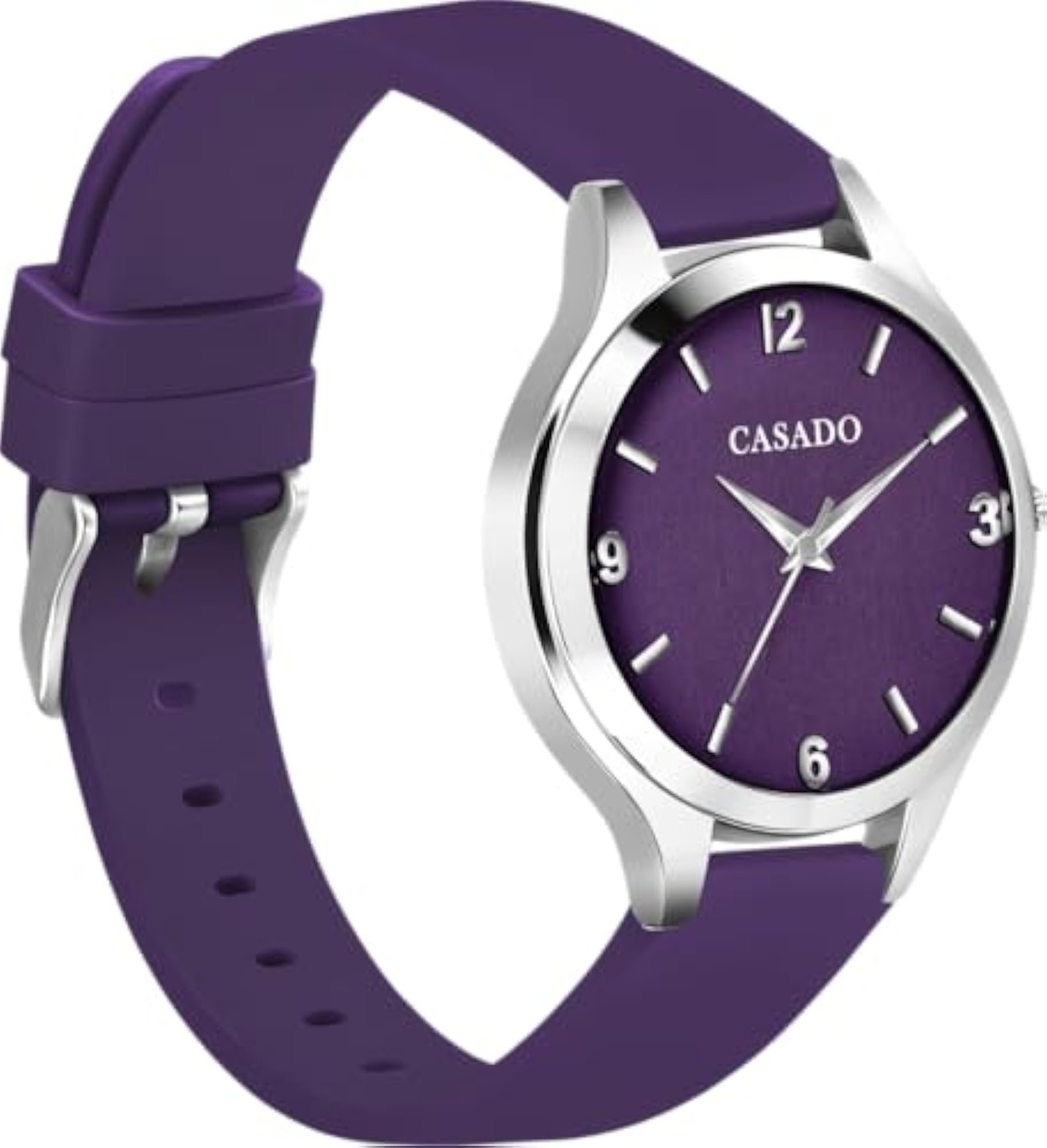 Women's Stylish Silicone Round Analog Quartz Movement Wrist Watch