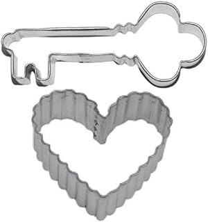 2 Piece Antique Key to My Heart Cookie Cutter - MichaelBazak Store Variety Set