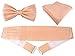 TigerTie - Ceinture large - Mouchoir de poche - Nœud papillon, satin uni - Orange - Taille Unique