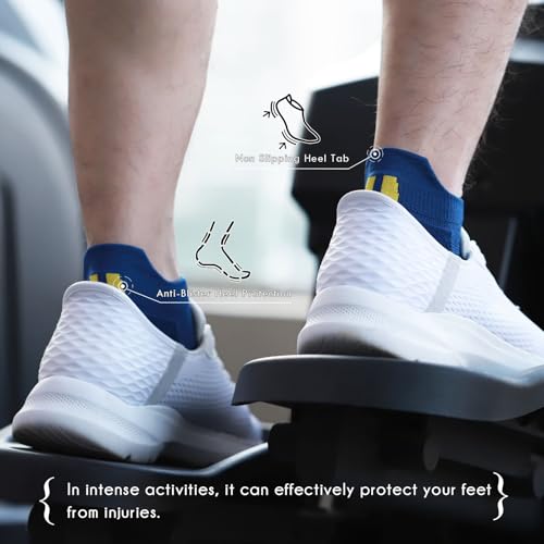 BRISIRA Coolmax Bamboo Viscose Compression Running Socks 3 Pairs Ankle Low Cut Athletic Anti Blister Cushioned Seamless3