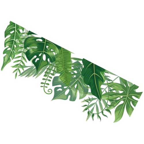 NIYANGLE Pegatinas de Pared Autoadhesivas de Hojas Grandes Verdes 30x90 Cm 2 Piezas, Vinilo de Pvc Resistente para Decoración de Sala, Dormitorio y Habitación Infantil