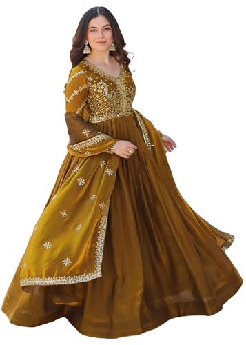 Costume indien Anarkali fluide pour femme évitant l'inconfort des tenues de fête lourdes