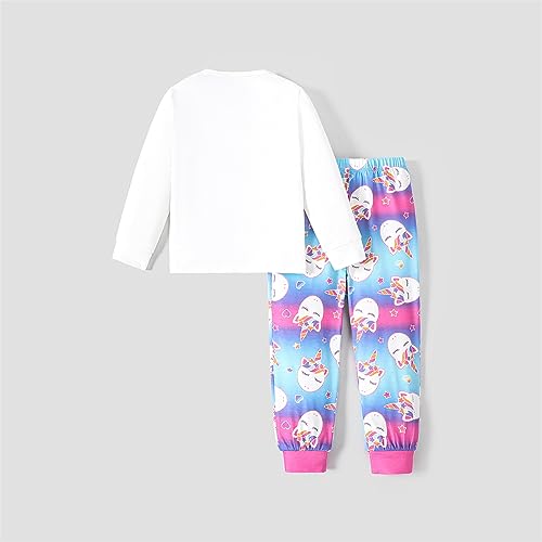PATPAT Toddler Kids Girls Pajama Sets Unicorn PJs 2 Piece Long Sleeve Sleepwear 3-12 Years3