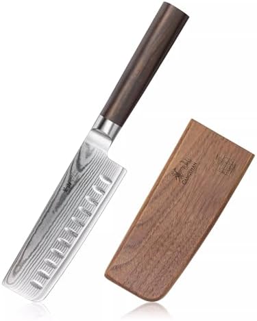 Cangshan HAKU Series 5-Inch Nakiri Knife with Sheath, X-7 Damascu...