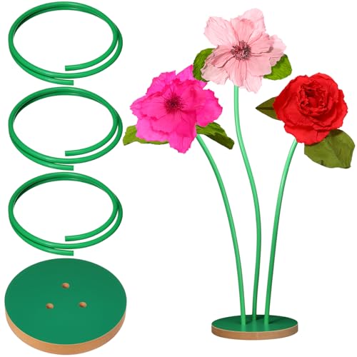 Otoolling 3 Pcs 78.7 Inch Flexible PVC Pipe for Giant Flowers and Flower Pole Display Stand Base Flexible Pipe Stem Tubing for Crafts Floral Wedding Decor Balloon Backdrop Prop Building DIY Arts