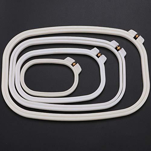 Zavril12 Ricamo Telaio Rettangolo Cerchio a Punto