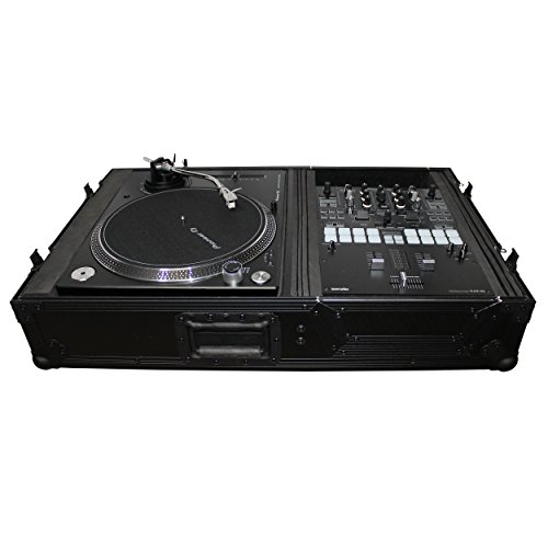 ProX XS-TMC1012WBL Flight Case w/Wheels for Single Turntables+10"/12" DJ Mixers