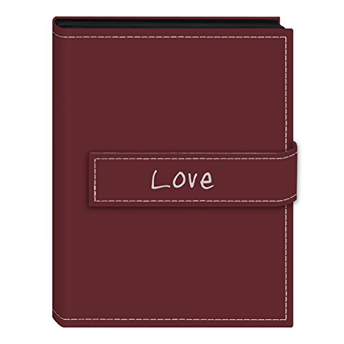 Pioneer Love Embroidered Leather Photo Album Burgundy