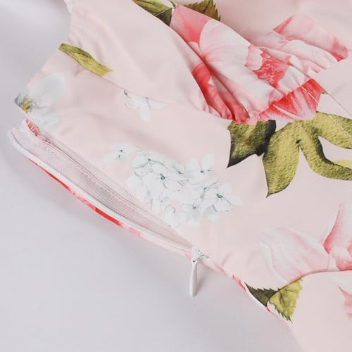 Image of ABEHIK Women Floral Corset Dress Summer Dress 2026 Boho Flowy Slit Lace Up Midi Dresses Going Out A Line Casual Sundress