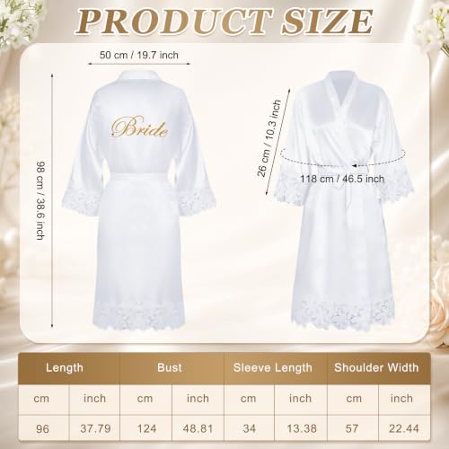 Image of JaGely 9 Pcs Bride to Be Gifts Set Bridal Shower Bachelorette Wedding Gifts with Robe Slippers Tumbler Tote Bag & Bridal Kit