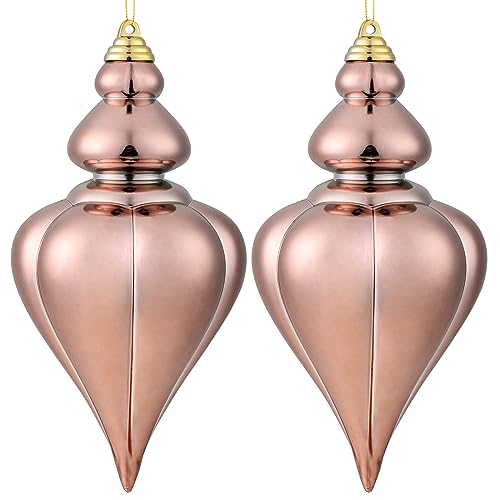 Briful 23CM Large Baubles, Shatterproof Christmas Tree Decorations, Rose Gold Xmas Balls Hanging Ornaments for Holiday Decor