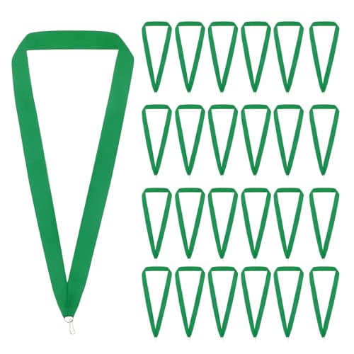 Rubans de médaille PATIKIL anti-irritation lot de 50 cordons de cou verts avec clip pression