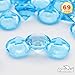 PMLAND 69 Pieces 25mm Big Round Acrylic Diamond Crystals Gems Treasure Gemstones for Baby Shower Table Scatters Vase Fillers Decoration Party Treasure Hunting Arts and Crafts - Light Blue